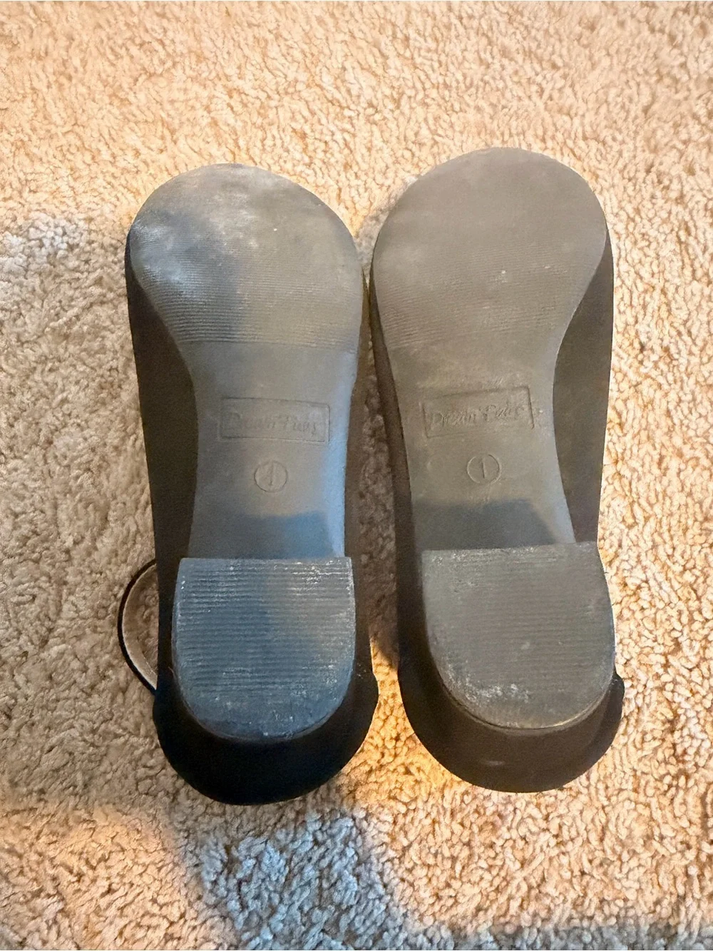 Black Ankle-Strap Girl's Pumps
